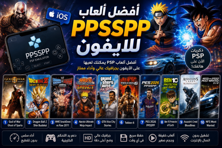 أفضل ألعاب PPSSPP للايفون القائمة الكاملة لمحبي PSP