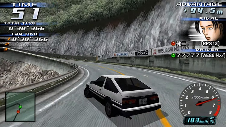 تحميل لعبة Initial D Street Stage ppsspp للاندرويد والكمبيوتر