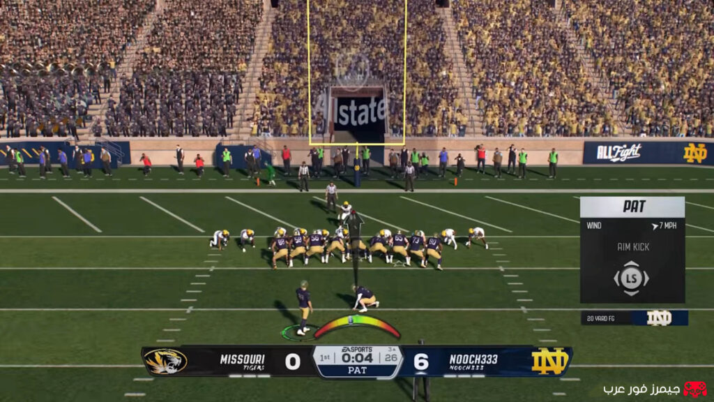 الجرافيك والرسومات في لعبة EA Sports College Football