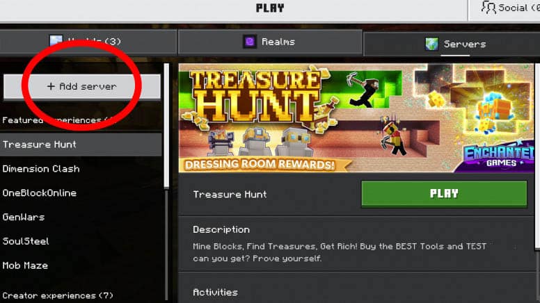 كيفية الانضمام إلى سيرفر Minecraft في Bedrock وJava