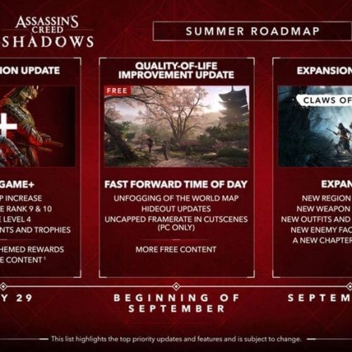 لعبة Assassin’s Creed Shadows تحصل على طور New Game في 29 يوليو وتحديث لتحسين جودة اللعب في سبتمبر