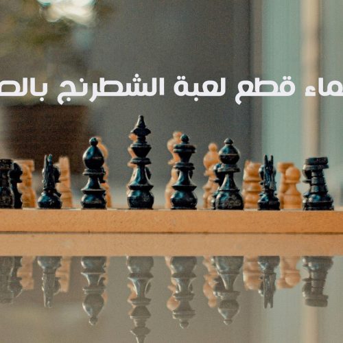أسماء قطع لعبة الشطرنج بالصور والعربي والانجليزي