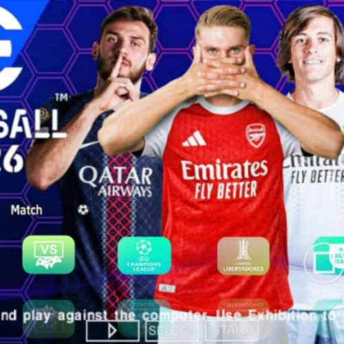 تحميل لعبة بيس eFOOTBALL PES 2026 PPSSPP اصدار V1.7
